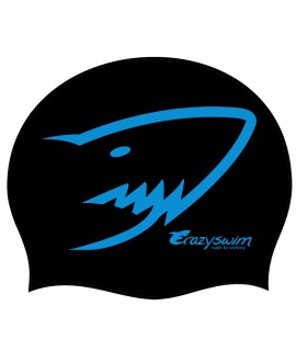Bonnet De Bain Cressi Tago En Spandex - Unisexe Adulte - Noir Et Blanc - Confortable, Extensible, Perméable à L'eau