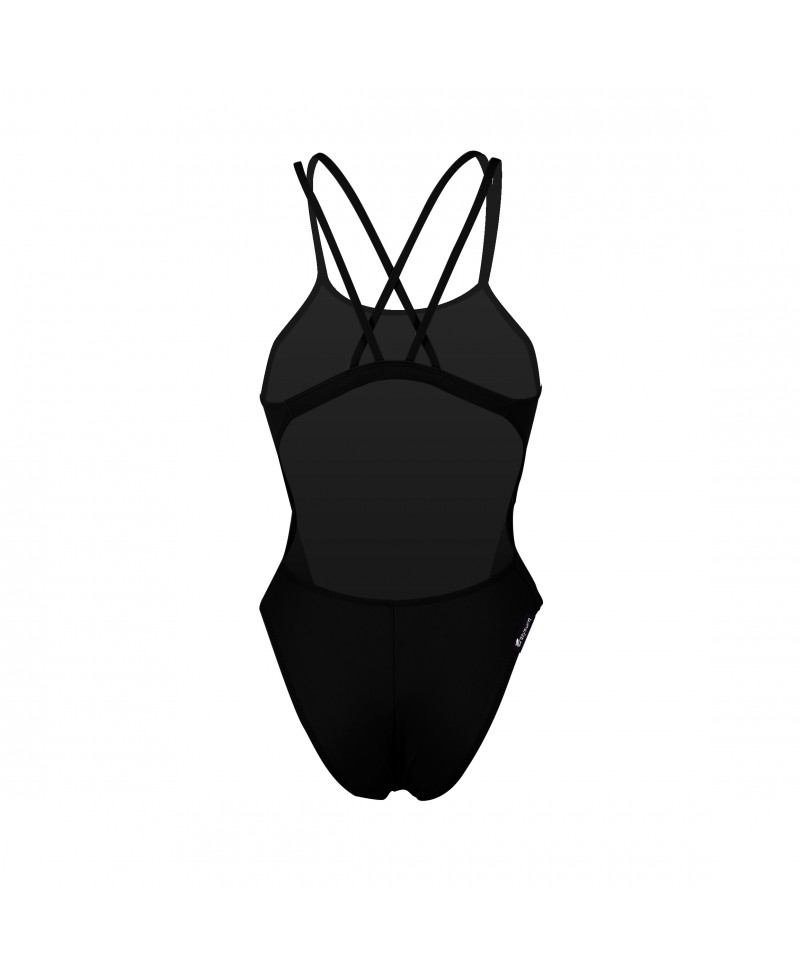 MAILLOT DE BAIN ENTRAINEMENT NATATION DOUBLE BRETELLES LAMIA REVOLUTIONAL NOIR