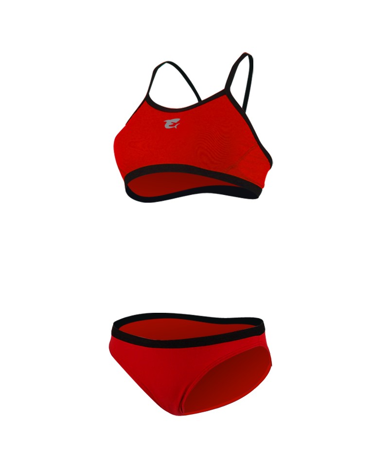 maillot 2 pieces rouge