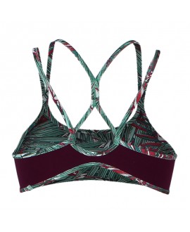HAUT DE MAILLOT DE BAIN REVERSIBLE SHANI WATER DROP BACK JUNGLE MANIA KAKI