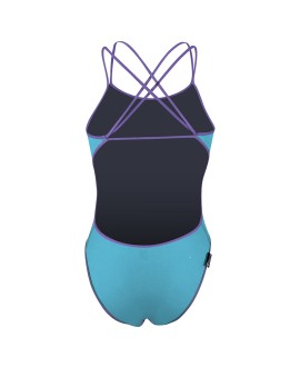 MAILLOT DE BAIN ENTRAINEMENT NATATION EVANS - BLEU CLAIR