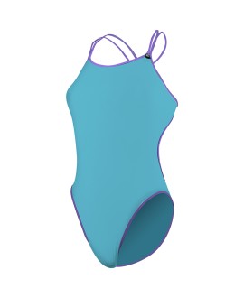 MAILLOT DE BAIN ENTRAINEMENT NATATION EVANS - BLEU CLAIR