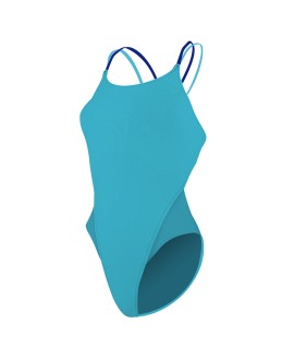MAILLOT DE BAIN ENTRAINEMENT NATATION DOUBLE BRETELLES LAMIA REVOLUTIONAL BLEU CLAIR
