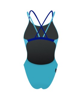 MAILLOT DE BAIN ENTRAINEMENT NATATION DOUBLE BRETELLES LAMIA REVOLUTIONAL BLEU CLAIR
