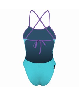 MAILLOT DE BAIN ENTRAINEMENT NATATION DOS NOUES ALYN REVOLUTIONAL BLEU CLAIR