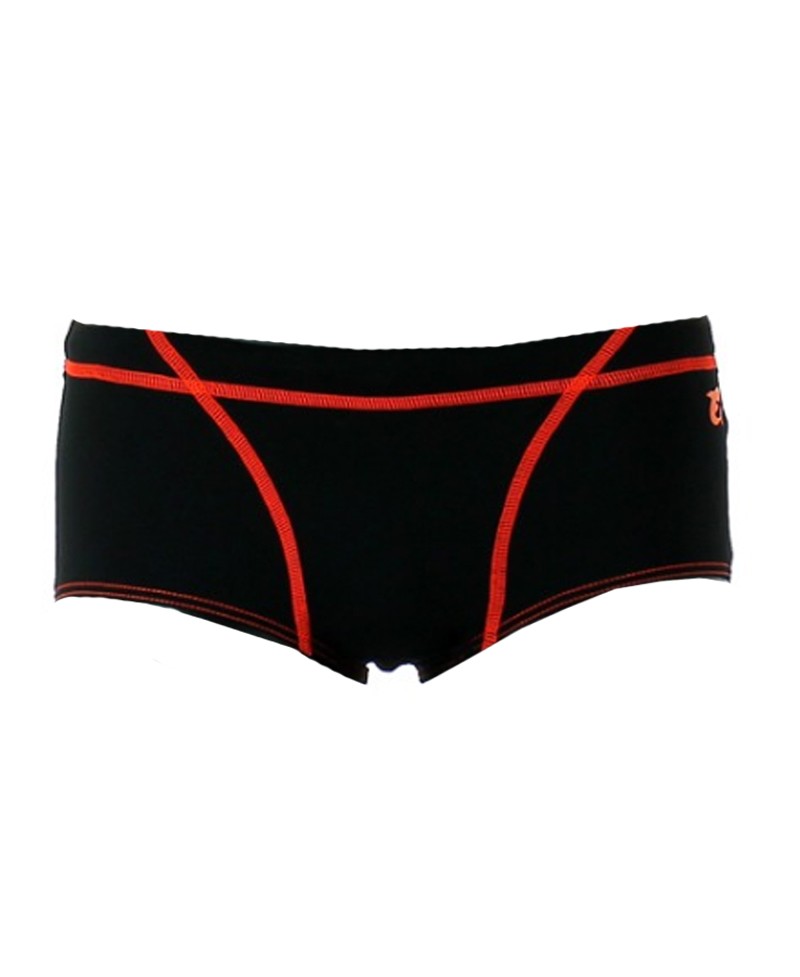 MAILLOT DE BAIN TRUNK BALBI NOIR ET ORANGE JUNIOR
