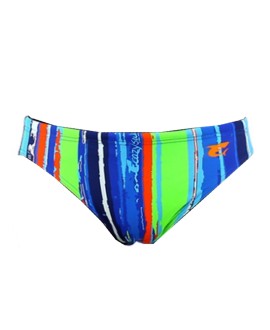 MAILLOT DE BAIN SLIP CRAZY STRIPES BLEU