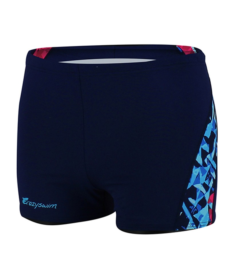 MAILLOT DE BAIN PANEL SHORT ANGARA DESIGN LEON BLEU ET ROUGE