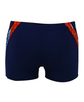 MAILLOT DE BAIN PANEL SHORT ANGARA DESIGN LEON BLEU ET ROUGE
