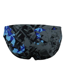 MAILLOT DE BAIN SLIP LEON NOIR ET BLEU